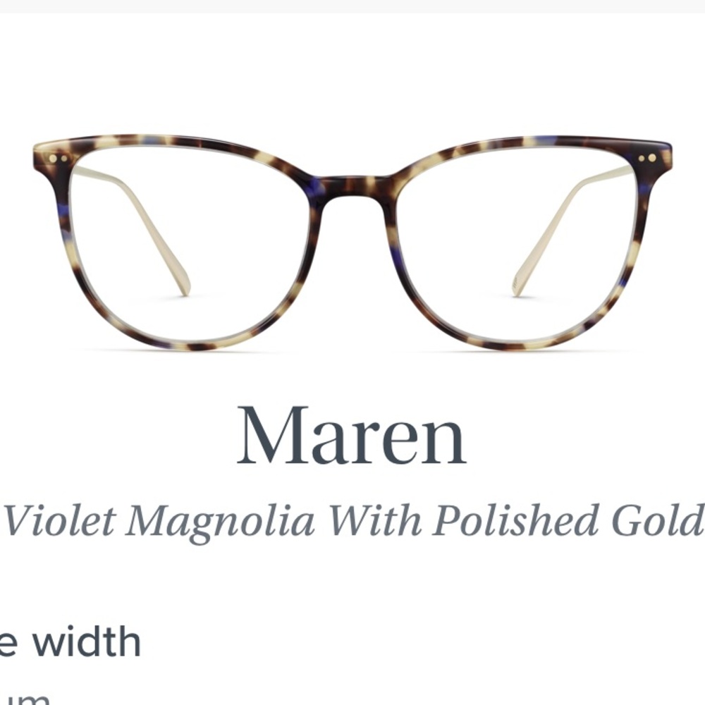 COPY - Warby Parker Maren Eyeglasses Violet Magnolia With Polished Gold